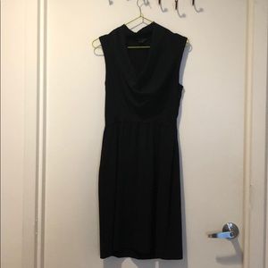Theory Navy Dress with Cowl Neck